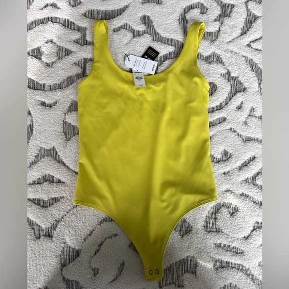 Express Tops - NWT Express Body Contour Yellow Bodysuit Sz M